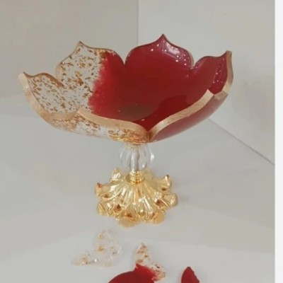 میوه خوری و شکلات خوری رزینی پایه دار